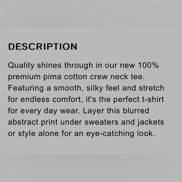 Express Men’s Blurred Abstract Perfect Pima Cotton T shirt size XXL NWT - Picture 8 of 8